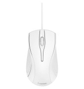 PC-Maus MC-200 182603, 3 Tasten, mit Kabel, USB-Kabel, optisch, weiß