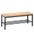 Garderobenbank Basic 8050-010, Holz, 100cm, freistehend, mit Schuhregal, buche/anthrazit