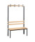 Garderobenbank Basic 8050-100, Holz, 100cm, freistehend, mit Hakenleiste, buche/anthrazit