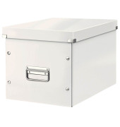 Aufbewahrungsbox Click & Store WOW Cube 6108-00-01, 30 Liter, mit Deckel, au&szlig;en 360x320x310mm, Karton wei&szlig;