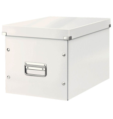 Aufbewahrungsbox Click & Store WOW Cube 6108-00-01, 30 Liter mit Deckel, für A4, außen 360x320x310mm, Karton weiß