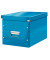 Aufbewahrungsbox Click & Store WOW Cube 6108-00-36, 30 Liter mit Deckel, für A4, außen 360x320x310mm, Karton blau