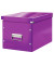 Aufbewahrungsbox Click & Store WOW Cube 6108-00-62, 30 Liter mit Deckel, für A4, außen 360x320x310mm, Karton violett