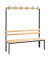 Garderobenbank Basic 8051-100, Holz, 150cm, freistehend, mit Hakenleiste, buche/anthrazit