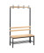 Garderobenbank Basic 8050-110, Holz, 100cm, freistehend, mit Hakenleiste, mit Schuhregal, buche/anthrazit