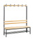 Garderobenbank Basic 8051-110, Holz, 150cm, freistehend, mit Hakenleiste, mit Schuhregal, buche/anthrazit
