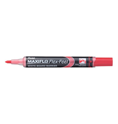 Boardmarker MAXIFLO Flex-Feel, MWL5SBF-BX, rot, 2-5mm Rundspitze