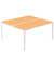 Doppelschreibtisch easyDesk B2P80X160.13.23, 75cm (H), 160x166cm (BxT), rechteckig, buche / weiß