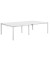 Doppelschreibtisch easyDesk B4P80X140.13.13, 75cm (H), 280x166cm (BxT), rechteckig, weiß / weiß