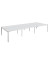 Doppelschreibtisch easyDesk B6P80X140.13.13, 75cm (H), 420x166cm (BxT), rechteckig, weiß / weiß