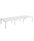 Doppelschreibtisch easyDesk B6P80X160.13.13, 75cm (H), 480x166cm (BxT), rechteckig, weiß / weiß