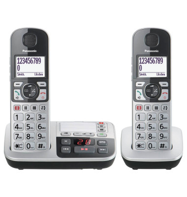 Panasonic KX-TGE522GS Schnurlostelefon mit Anrufbeantworter