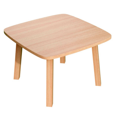 Beistelltisch Woody TB60.10.23, 40cm (H), 60x60cm (BxT), quadratisch, buche / braun