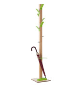 Garderobenständer easyCloth Wood Range PECPP.08, mit 8 Haken, mit Schirmständer, Holz, grün