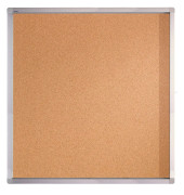 Schaukasten ECO SK12KE, 12xA4, silber/braun, Kork, pinnbar