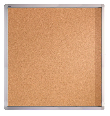 Schaukasten ECO SK12KE, 12xA4, silber/braun, Kork, pinnbar
