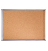 Schaukasten ECO SK8KE, 8xA4, silber/braun, Kork, pinnbar