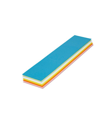 Moderationskarten 6392099, rechteckig, 150g, blau/grün/rot/orange/gelb/weiß 