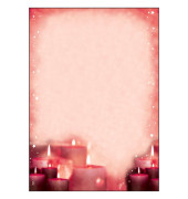 Motiv-Weihnachtsbriefpapier Red Candlelight DP138 A4 90g 
