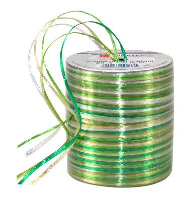 Geschenkband Raffia 138-102, 3mm x 50m, grün/hellgrün/weiß Geschenkband Raffia 138-102, 3mm x 50m, grün/hellgrün/weiß
