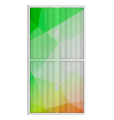 PAPERFLOW Rollladenschrank bunt/weiß keine Fachböden