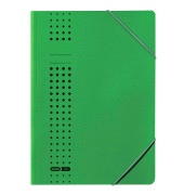 Eckspannmappe chic 400010058, A4 grün Recyclingkarton 320g