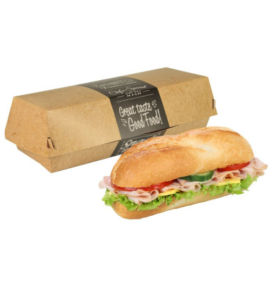 Baguette-Boxen Good Food Pappe