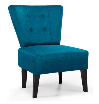 Besuchersessel Brighton, blau / buche, ohne Armlehnen, 4-Fuß-Gestell