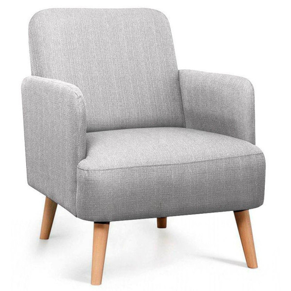 3660141230369 - Besuchersessel Brooks grau   buche mit Armlehnen 4-Fuß-Gestell 3660141230369 PAPERFLOW