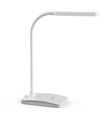 LED-Schreibtischlampe MAULpearly colour vario, weiß, mit Standfuß, dimmbar