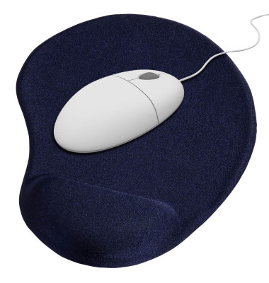 hama Mousepad mit Handgelenkauflage Ergonomic blau hama Mousepad mit Handgelenkauflage Ergonomic blau