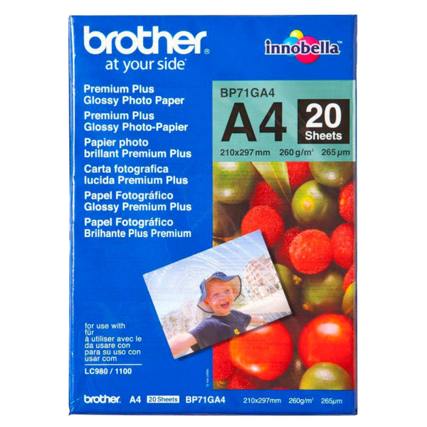 4977766658416 - Fotopapier Premium Plus Glossy BP71GA4 A4 für Inkjet 260g weiß glänzend einseitig bedruckbar 4977766658416 20 Blatt