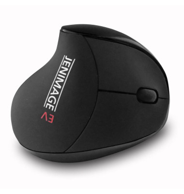 Vertikalmaus EV Vertical Mouse Wireless JI-CW-01, 5 Tasten, kabellos, USB-Funk, Rechtshänder, ergonomisch, optisch, schwarz