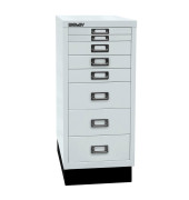 Schubladenschrank MultiDrawer™ 29er Serie L298S645, Stahl, 8 Schubladen (Vollauszug), A4, 27,8 x 67 x 38 cm, mit Sockel, licht