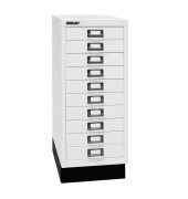 Schubladenschrank MultiDrawer™ 29er Serie L2910S696, Stahl, 10 Schubladen (Vollauszug), A4, 27,8 x 67 x 38 cm, mit Sockel, wei
