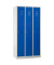Spind 105296, Metall, 3 Abteile mit 3 Fächern, abschließbar, 90x180cm (BxH), blau