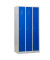 Spind 105300, Metall, 3 Abteile mit 3 Fächern, abschließbar (Schloss separat erhältlich), 90x180cm (BxH), blau