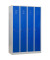 Spind 105032, Metall, 4 Abteile mit 4 Fächern, abschließbar, 117x180cm (BxH), blau