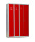Spind 105034, Metall, 4 Abteile mit 4 Fächern, abschließbar, 117x180cm (BxH), rot