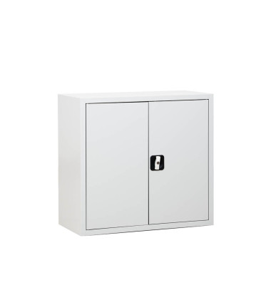 Stahlschrank 100003, abschlie&szlig;bar, 2 OH, lichtgrau, 80x75x38cm (BxHxT)