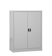Stahlschrank 100027, abschlie&szlig;bar, 2 OH, lichtgrau, 92x120x42cm (BxHxT)