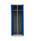 Spind 103448, Metall, 2 Abteile mit 2 Fächern (1 Verschluss je 2 Fächer), abschließbar, 60x180cm (BxH), blau