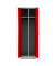 Spind 103450, Metall, 2 Abteile mit 2 Fächern (1 Verschluss je 2 Fächer), abschließbar, 60x180cm (BxH), rot