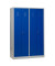 Spind 104992, Metall, 4 Abteile mit 4 Fächern (1 Verschluss je 2 Fächer), abschließbar, 117x180cm (BxH), blau