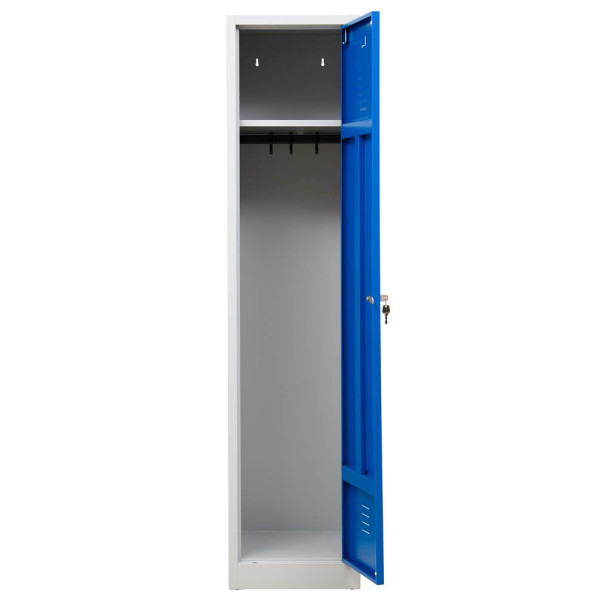 4260610840106 - Spind 104912 Metall 1 Abteil mit 1 Fach abschließbar 40x180cm (BxH) blau 4260610840106 Gürkan