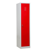 Spind 104914, Metall, 1 Abteil mit 1 Fach, abschließbar, 40x180cm (BxH), rot