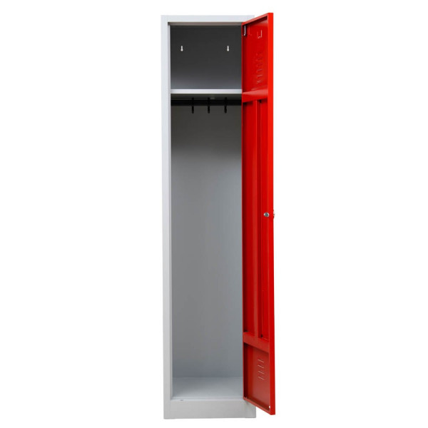 4260610840144 - Spind 104918 Metall 1 Abteil mit 1 Fach abschließbar (Schloss separat erhältlich) 40x180cm (BxH) rot 4260610840144 Gürkan