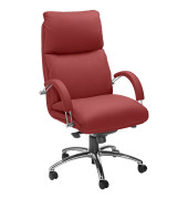 NOWY STYL Nadir Steel Chefsessel rot Kunstleder