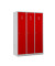 Spind 105422, Metall, 3 Abteile mit 3 Fächern, abschließbar (Schloss separat erhältlich), 118,5x180cm (BxH), rot
