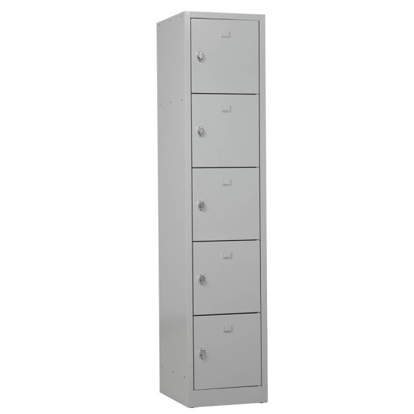 4260090177983 - Schließfachschrank 110079 Metall 1 Abteil mit 5 Fächern abschließbar (Schloss separat erhältlich) 41x190cm (BxH) lichtg 426 4260090177983 - Schließfachschrank 110079 Metall 1 Abteil mit 5 Fächern abschließbar (Schloss separat erhältlich) 41x190cm (BxH) lichtg 426